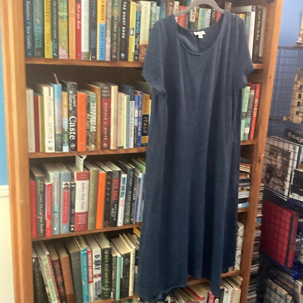 JJill purejill knit jersey tencel linen dress